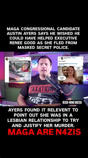 Reich-Wing Watch on Instagram: "Full mask off. If you’re a member of the LGBTQ community or not part of their fascist p*dophile cult, they want you dead. Searches of Austin Ayers social media showed he expressed no outrage when Trump-supporting p*dophiles and N*zis stormed the U.S. Capitol and beat and injured 180 cops resulting in multiple deaths, or when Trump pardoned them. When MAGA target and k*ll cops, silence or outright support. When non-MAGA flee from secret police, “domestic terrorism”