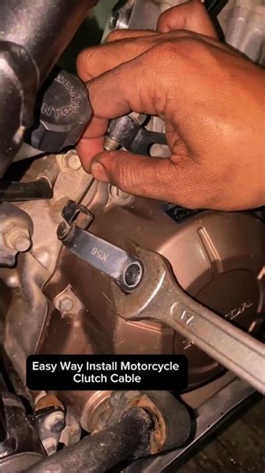 Easy Way Install Motorcycle Clutch Cable #shorts #shortvideo #mechanic
