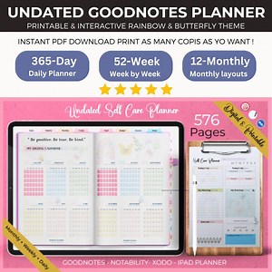 Undated Goodnotes Planner, Monthly Digital Planner, Goodnotes Template, iPad Planner, Digital Journal PDF, Boho Goodnotes, Minimalist Design - Etsy
