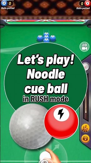 Let's play cue balls: Noodle in RUSH mode⛳️⚡️ #squareenix #8ballshootitall #pool #billiards #billar