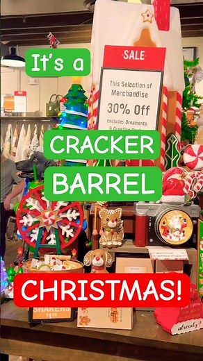 🎄CRACKER BARREL is a fun FESTIVE store ￼with lots of CHRISTMAS SURPRISES! 🎄