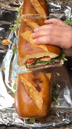 This Spicy Italian Sub is truly one of my best sandwich creations! So many flavors! You must try 😮‍💨🔥#subsandwich #italiansub #sandwich #lunch #easyrecipe #whatsmomcookin #lunchideas | Whatsmomcookin
