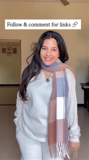 Dr. Meenal Goyal on Instagram: "Winter co-ord set from Meesho 🎀 I am wearing size Large ✨ Follow @meenal_.goyal_ and then comment ‘links’ for links 🔗"