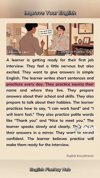 Preparing for Your First Job Interview in English