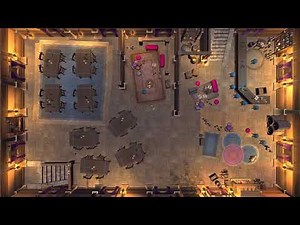 D&D Animated Encounter Battle Map - Tavern Bar Gridless