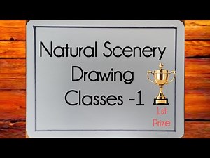 How to draw natural scenery easy way for beginners | natural scenery drawing for beginners