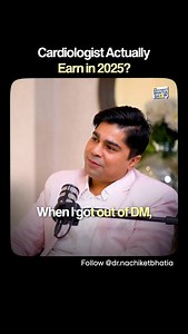 The Real Salary of a Cardiologist In our latest episode, Dr. Sid Trehan talks about the real earning potential in cardiology from the early struggles to the peak of success. In big cities with high competition, most cardiologists start around ₹3–3.5 lakhs. Over time, with skill and consistency, a consultant can easily reach ₹20–25 lakhs a month and for those who build their own setup or cath lab, the sky’s the limit. The full episode is now live on YouTube watch it on The Nachiket Bhatia Show. [