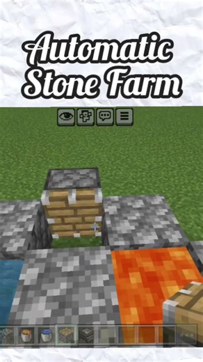Easy Stone Farm in Minecraft ⛏️ | Survival Build Shorts #short #minecraftshort