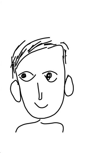Simple Face Scribble Drawing | Easy Line Art Sketch for Beginners #Shorts