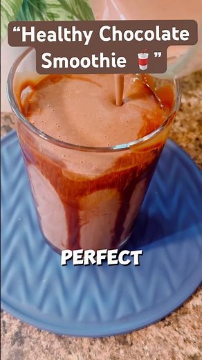 Healthy Chocolate Smoothie | No Sugar | High Protein Breakfast Drink 🍫