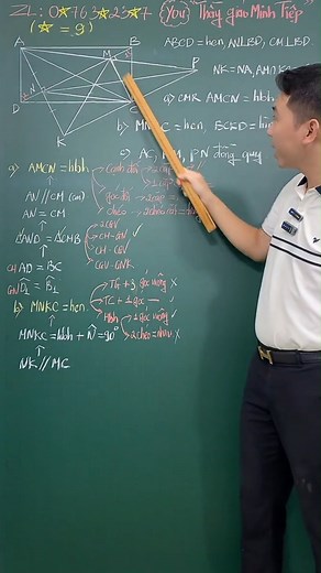 2.3K views · 48 reactions | P2. Các cách chứng minh hình bình hành --- Bạn có thế xem full video tại đây nha: https://web.facebook.com/reel/4295748977323548 | Thầy Giáo Minh Tiệp | Facebook