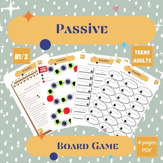 Passive Voice ESL Board Game | Fun Classroom Speaking Activity for B1-B2 Students | Grammar Practice With Cards & Conversation - Etsy Australia