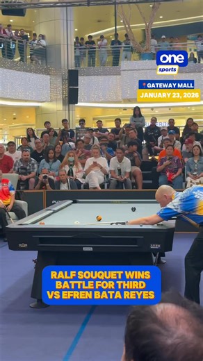 THE KAISER SERVES THE FINAL TOUCH Ralf “The Kaiser” Souquet maintained his composure in the endgame against the surging Efren “Bata” Reyes to secure a third-place finish in the WNT Legends matchup. | via Maureen Muarip/One Sports #WNT #WNTLegends #OSOnTheSpot | One Sports