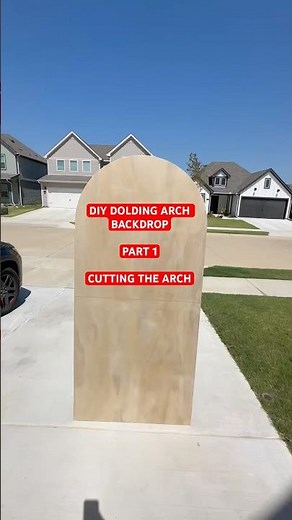 DIY folding arch backdrop! Watch Part 1 to see the arch cutting and follow for the full build! #diy