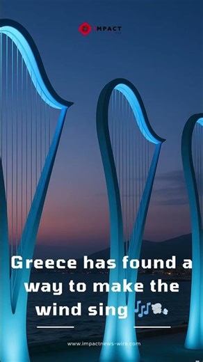 Greece has found a way to make the wind sing 🎶🌬️These coastal wind harps turn sea breezes into