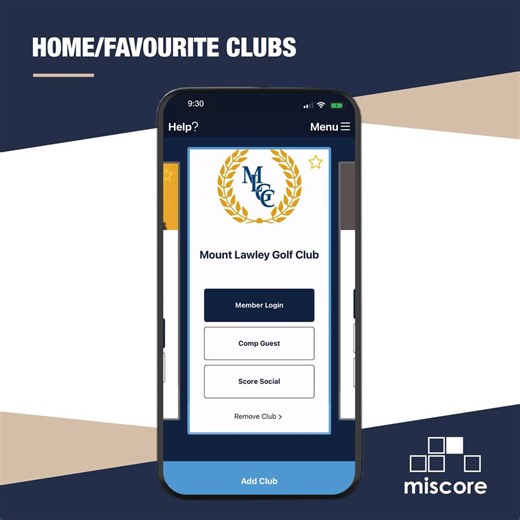Are you new to MiScore or want to learn more about its functionality? Here’s a Tip! 💡 Save your home/favourite club on the MiScore app to make every round start smoothly. MiScore is the ultimate partner for new golfers: Just enter your strokes, and the app automatically applies your handicap and course index to calculate your final score. Download MiScore now and get a free 14-day trial! | MiScore