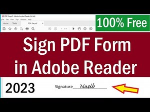 How to Sign a PDF Form | How To Sign a PDF Free | How To Sign A PDF in Adobe Reader | Sign PDF Free