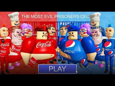 🔥 Coca Cola vs Pepsi Bosses Prison Run in Roblox! (INSANE Boss Fight!) 🔥 #roblox #robloxjumpscare