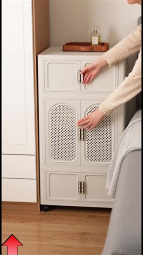 4-Tier Foldable Storage Box with Lid, 1 Count Stackable Storage Holder with Wheels, Summer Gifts ，Large Capacity Lightweight Storage Box for Halloween