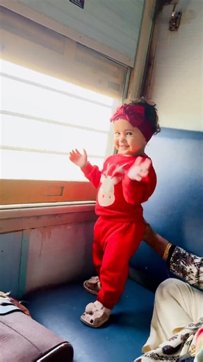 Her first long train journey 💖Destination reveal in Part-2… stay tuned 👀