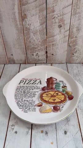 Vintage Rayware Pizza Recipe Plate, Ceramics for Today; Retro 1990's Kitchen Decor - Etsy
