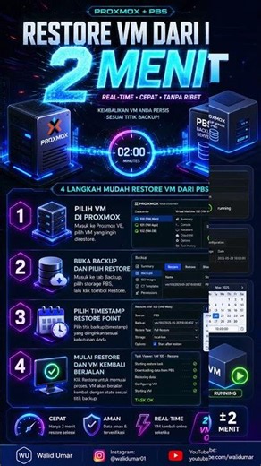 🚀 Restore a VM from PBS in 2 Minutes? You Can! #shorts #vm #proxmox