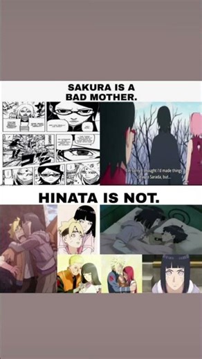 sakura is A badmother hinata is not