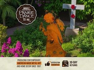 Rusty Metal Angel Garden Sculpture, Large Outdoor Memorial Yard Art Stake, Patina Angel Grave Decoration, Religious Metal Garden Gift Idea - Etsy