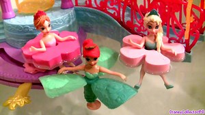 Disney Princess Ariel Water Palace Bath Playset Fairytale Petal Float Dolls with Frozen Elsa Anna | Fun Toyz Collector