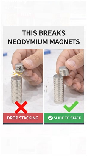 Neodymium magnets are extremely strong, but they are also brittle by nature. #spindynamics