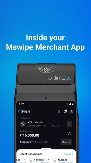 Mswipe on Instagram: "Introducing Inside your Mswipe Merchant App. ✨ It does more than you think. 👀 A new series where we show you everything your app can do - one feature at a time. 📲 All you need. In one place. ✅ (Mswipe, Digital payments, Mswipe merchant app, Smart payment solutions)"