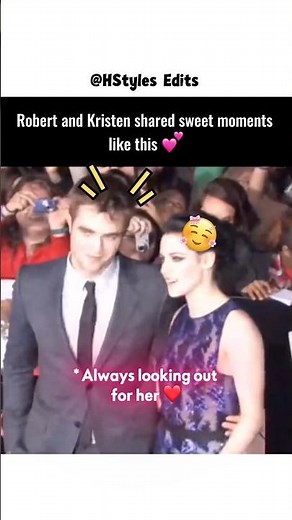 Robert and Kristen shared sweet moments like this 💕#robertpattinson #kristenstewart