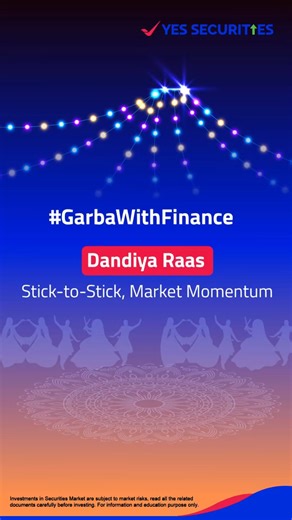 💃 Dandiya Raas – Stick-to-Stick, Smart Moves Dandiya Raas is all about rhythm, timing, and energy – just like smart financial moves. Quick decisions, seizing timely opportunities, and balancing high energy with higher risk define this step, teaching us how strategy meets pace. 6 down, 3 more steps to go! Keep the rhythm high and feel the thrill of smart moves. 🌼 📌 Disclaimer: https://bit.ly/3yKOHTh #YESSECURITIES #GarbaWithFinance #FinanceRaas #InvestSmartDanceSmarter #FestiveFinance #MoneyMo