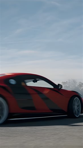 Audi R8 drift action where precision meets power