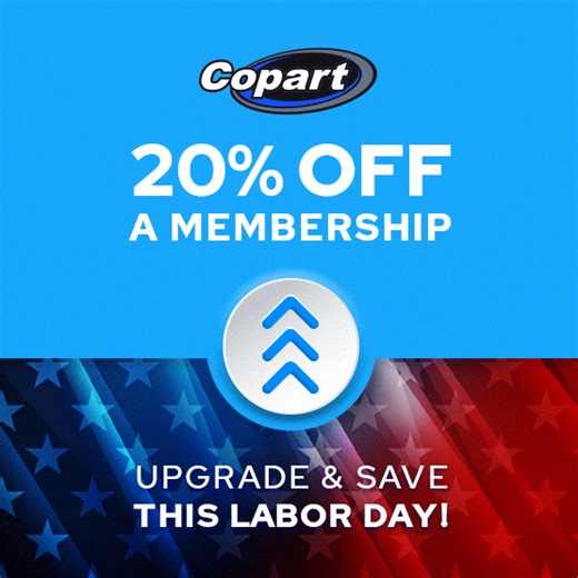 The savings are heating up! 🌡️ Our Labor Day discount gets you 20% off ALL memberships! Take advantage of this limited time offer today. >> https://bit.ly/3Ef4ufV | Copart