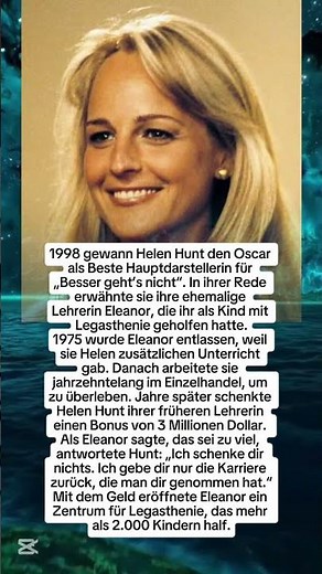 Helen Hunts bewegende Dankbarkeit gegenüber ihrer ehemaligen Lehrerin