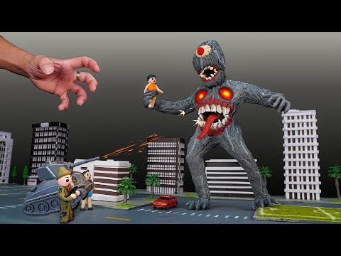 😱 Making The ABOMINATION Monster in the city - Trevor Henderson Creatures with Clay