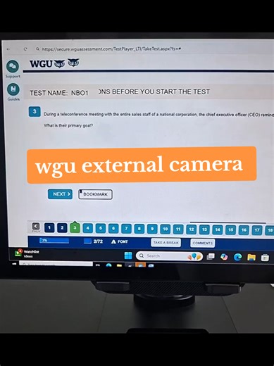 wgu external camera #wguit #wgunightowl #cheatexams #proctoredexam #prelicencenseexams