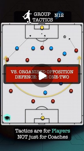 N12 Tactics on Instagram: "Group Tactics: The 1-2 Since defending teams are more organised than ever, it is getting difficult to find openings when attacking particularly in the final attacking third. This is when individual quality and will play a role, and the questions are asked to see where you have that little bit of magic that can change the outcome of a game. Tag your buddy you often combine with on the wing! ~~~~~~~~~~~~~~~~~~~~~~~~~~~~~~~~~~~~~ Find the tactic you want to study here: ht