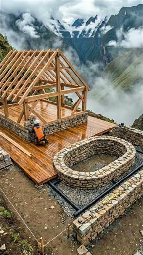 Building a Dream Mountain Cabin Alone | Full Construction Timelapse