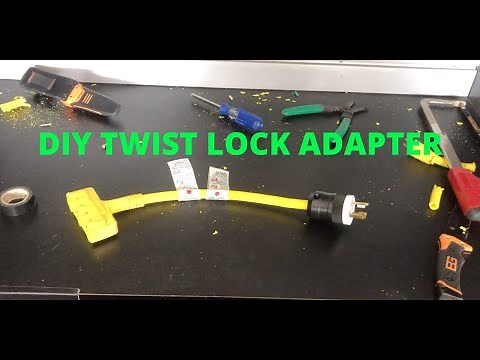 HOW TO WIRE TWIST LOCK TO HOUSEHOLD OUTLET ADAPTER - FOR GENERATOR