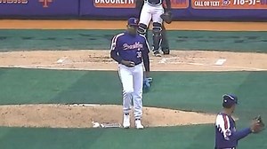 Raimon Gomez strikes out his first batter of the year