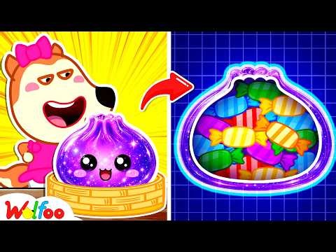 NEW| Dumpling Squishy Toys vs Chocolate! Don’t Sneak Food! | Cartoons Kids | Wolfoo Family