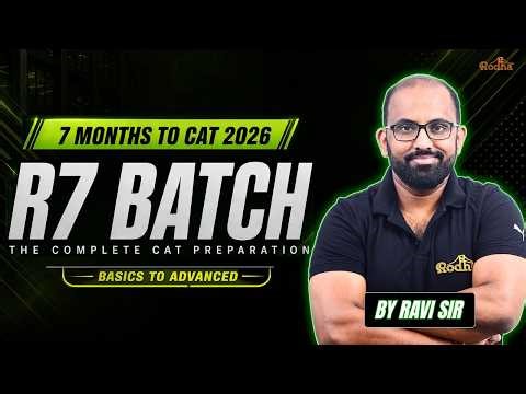 CAT 2026 batch launch: 200-day day-by-day plan with Quant, LRDI, VARC schedule | Ravi Sir Rodha