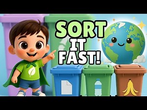 🦸 Eco-Hero Sorting Game ♻️ | Learn Colors & Recycling for Kids