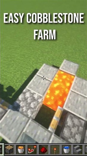 Beginner Cobblestone Generator #minecraft #minecraftshorts #minecrafttutorial #redstone