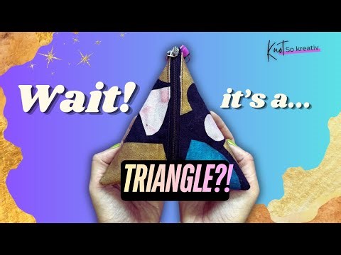 DIY Triangle Zipped Pouch | Easy Sewing Tutorial for Beginners