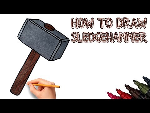 How to Draw a sledge hammer | Drawing a Hammer