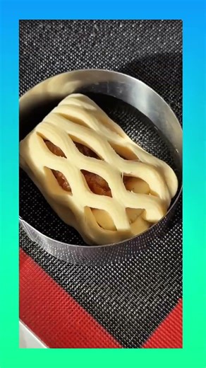 Creating perforated pastry patterns for a decorative look. 🥐✨ #baking #pastry #shorts