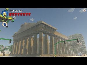LEGO Worlds - Ancient roman temple (new) in my beautiful desert LEGO City